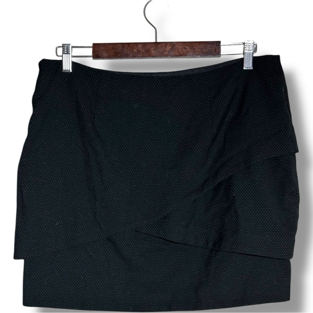 Forenza Womens 12 Classic Charcoal Overlapping Tiers Pencil Bodycon Mini Skirt - Picture 15 of 15